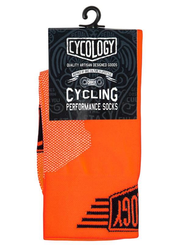 Cyklistické ponožky oranžové od Cycology